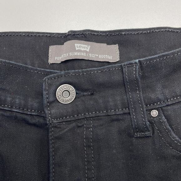 LEVI’s 512 Women’s 8 Black Perfectly Slimming Bootcut Jeans - Picture 3 of 4